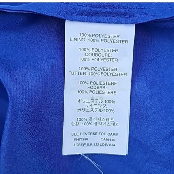 J CREW Floral Lace Sheath Dress Blue Sz 2 - Picture 8 of 9